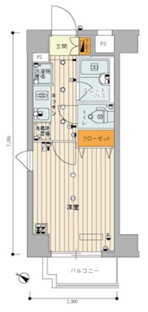 スカイコート品川御殿山の物件間取画像